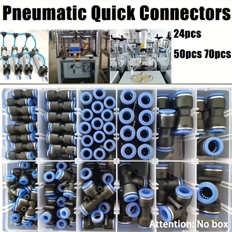 Pu4/6/8/10/12 Durable Pneumatic Quick Connector Pipe Straight Push-In Connector Air Pipe Connector