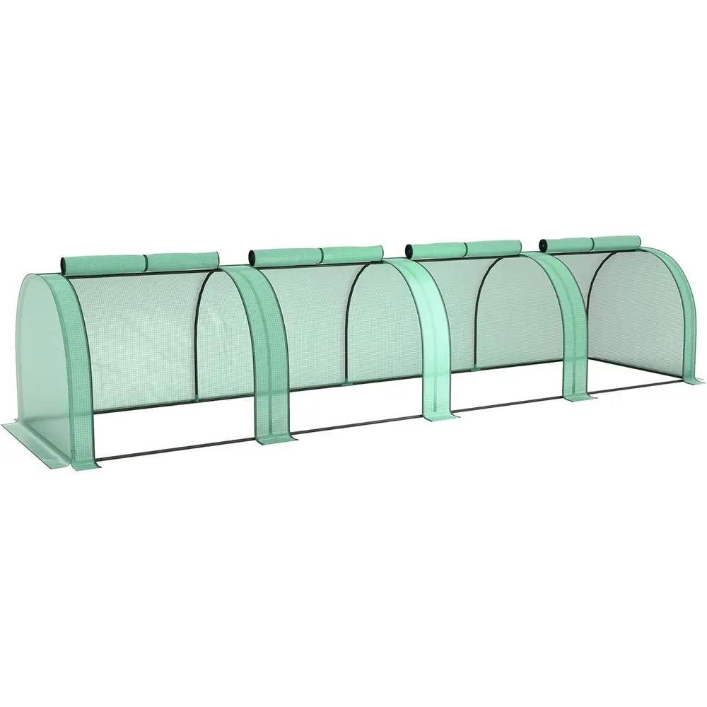 

Портативный мини-тепличный тоннель, 13' x 3' x 2.5', с УФ-защитой, водонепроницаемое покрытие из ПЭ, стальной каркас, зеленый цвет