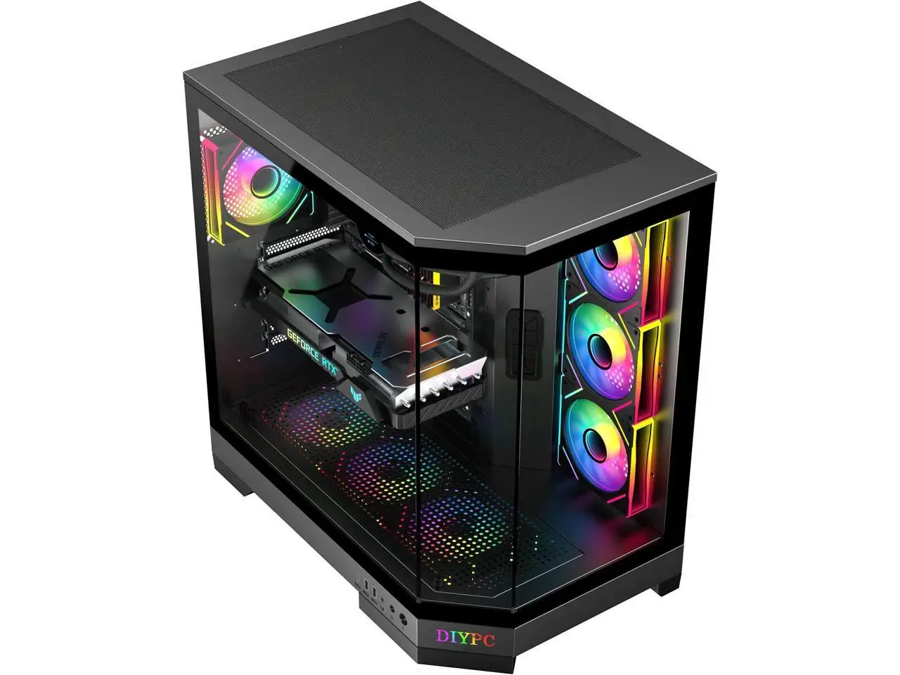 DIYPC Vanguard-F1-BK Black Cases (Computer Cases - ATX Form)