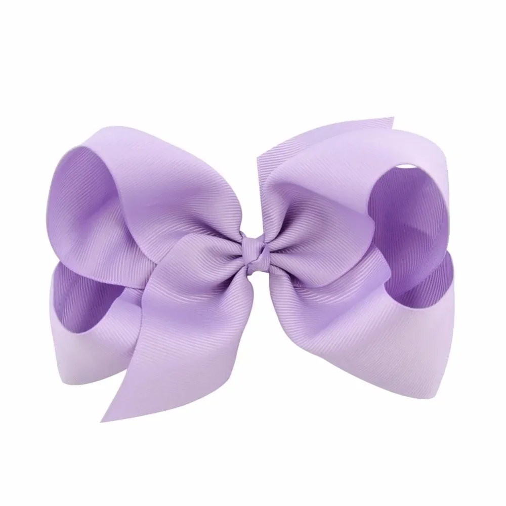 Big Solid Ribbon Bows Clips para meninas, grampos de cabelo fofos para crianças, grandes hairclips boutique, acessórios para cabelo, 40 cores, 6 polegadas, 1pc