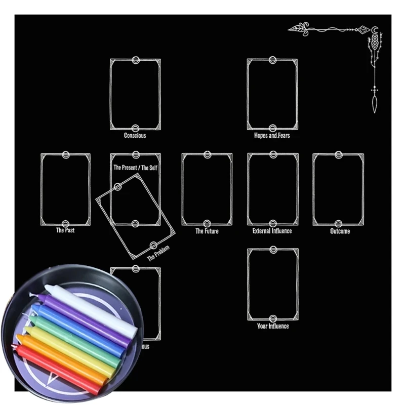 Brettspiel-Pad, astrologische Orakel-Tischdecke, Kartenmatte, Wahrsagerei-Tischdecke