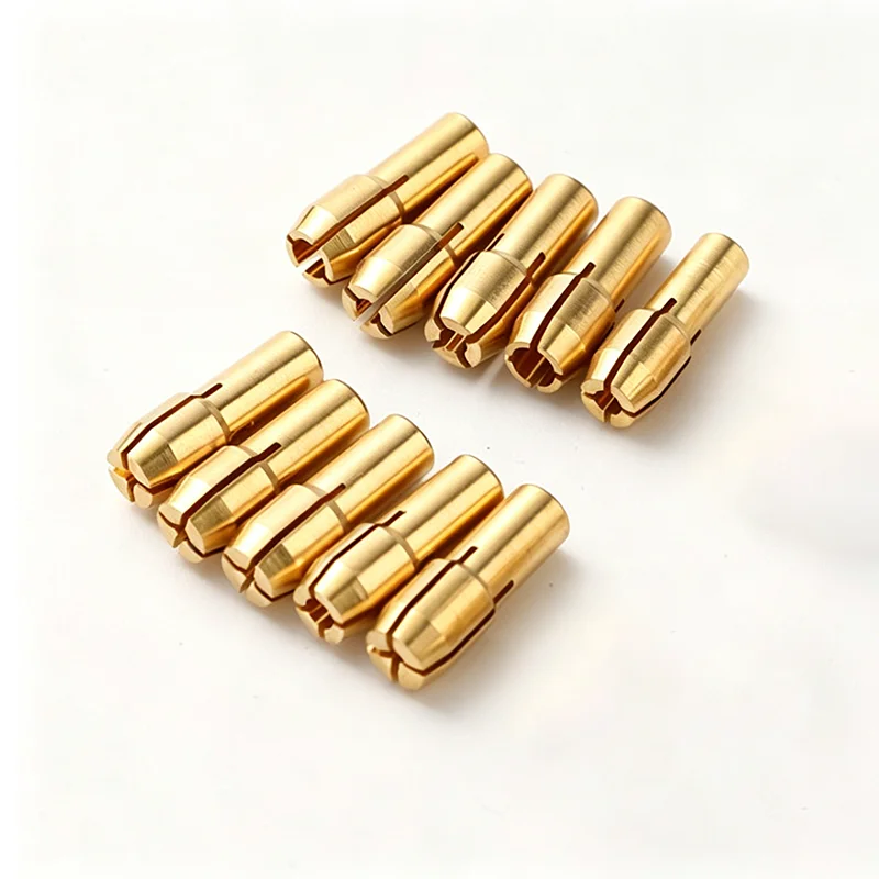 10Pcs 0.5/0.8/1-3.2mm Electric Grinding Accessories Drill Brass Electric Grinder Four-Prong Collet Chuck For Dremel Rotary Tool view 6