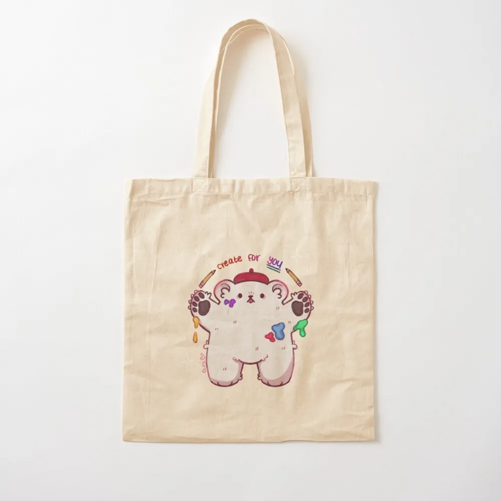 Creative Polar Bear (no background) Tote Bag personalized tote bag Shopper bag custom canvas