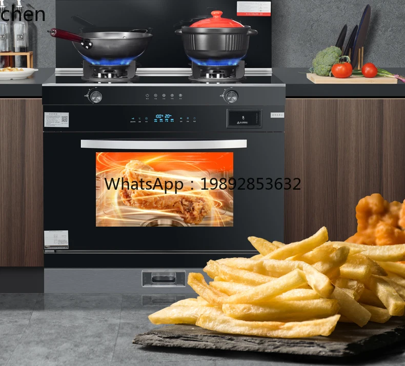 modern integrated stove natural gas steam oven disinfection cabinet side suction lower row stainless steel integrated stove