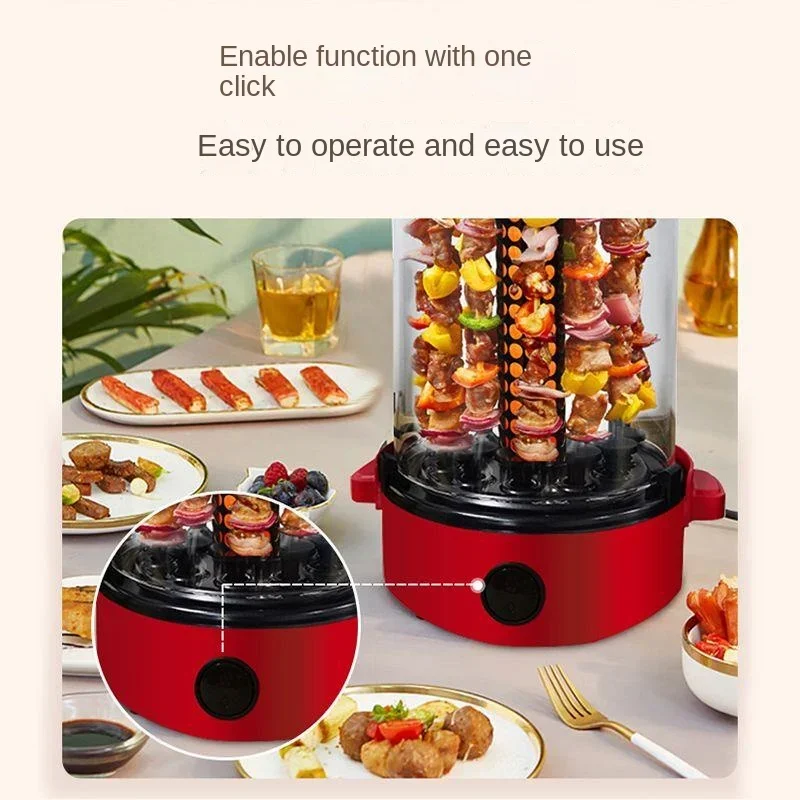 220V smokeless automatic rotary barbecue machine, barbecue machine, skewer machine, fully automatic electric oven