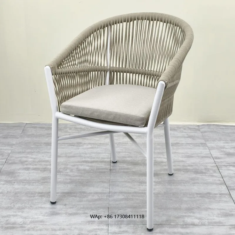 Stackable Traditional Aluminum Terrace Coffee Shop Armchair Comfortable Lightweight Waterproof Hotel Furniture Outdoor Dining