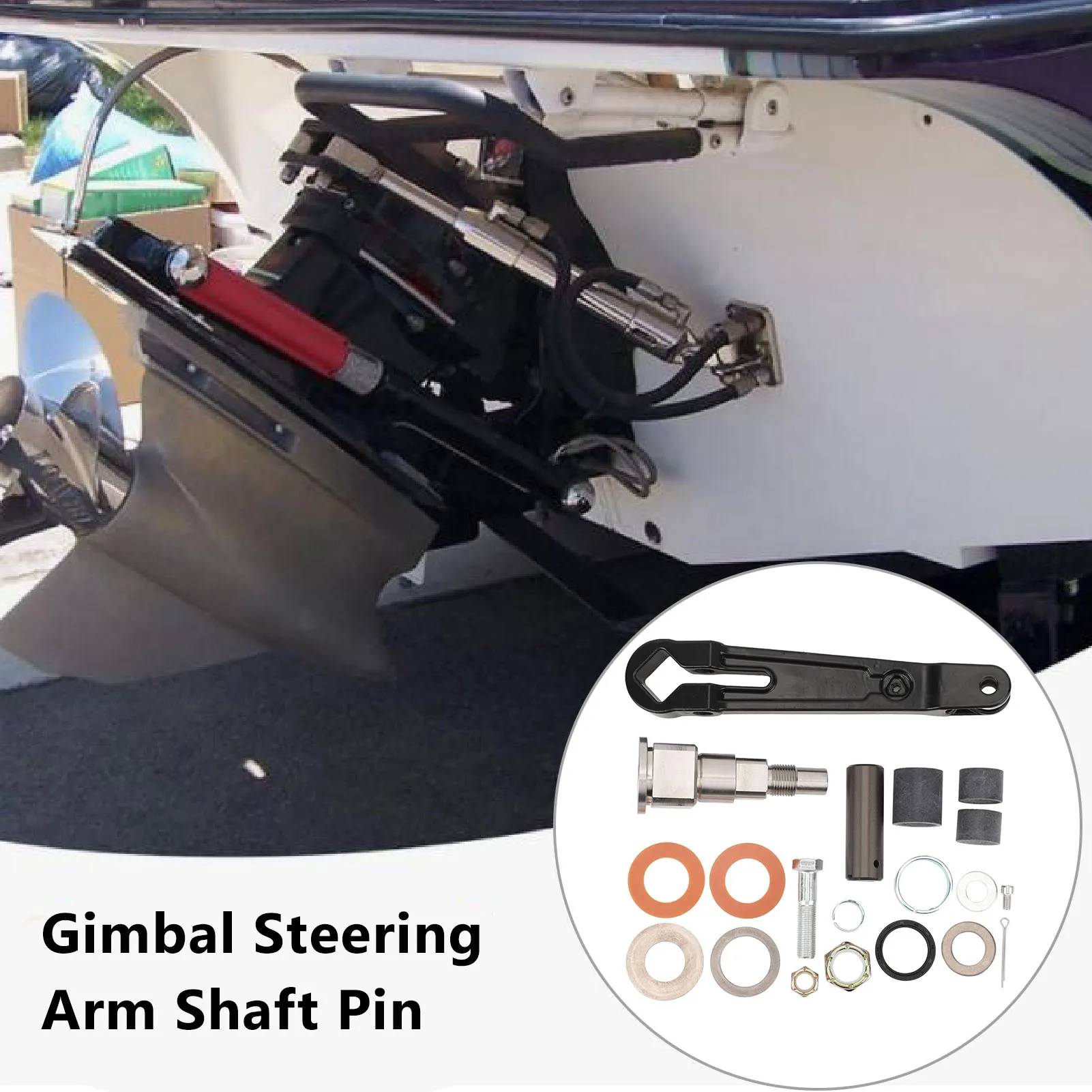 98230A1 Gimbal Steering Arm Shaft Pin 866322A01 Metal Steering Arm Lever Replacement for Mercruiser Bravo Alpha Inboard Engine