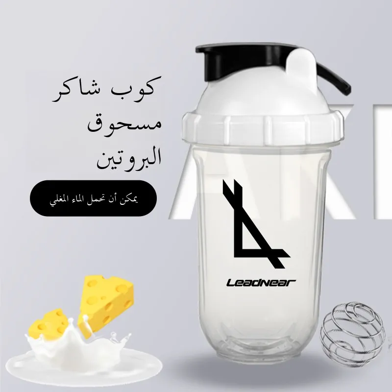 

Fitn Protein Poer aker Cup High Temperature Resistant Food ade Sports Water Cup Mixing Ball Milkake Cup with Lid