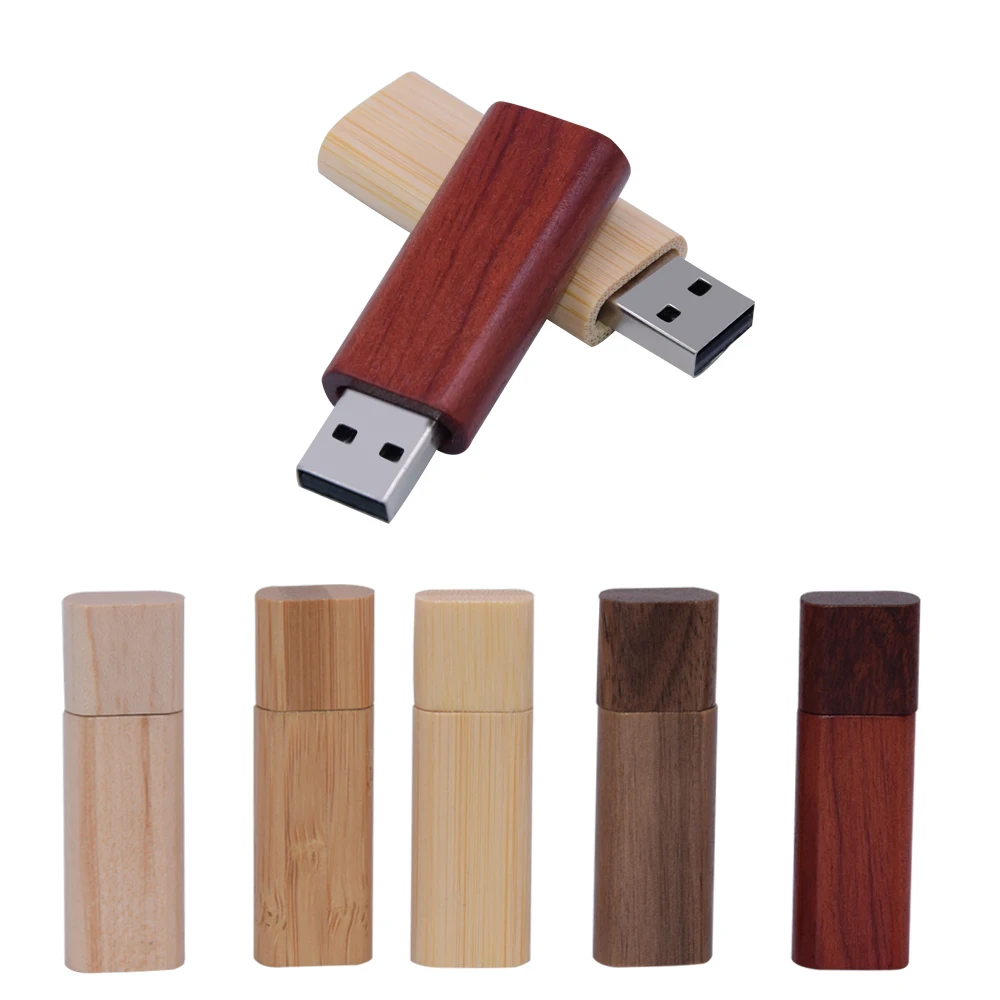 Wooden USB 2.0 Flash Drives Maple Wood Pen Drive 32GB 64GB Photography Wedding Gift Memory Stick