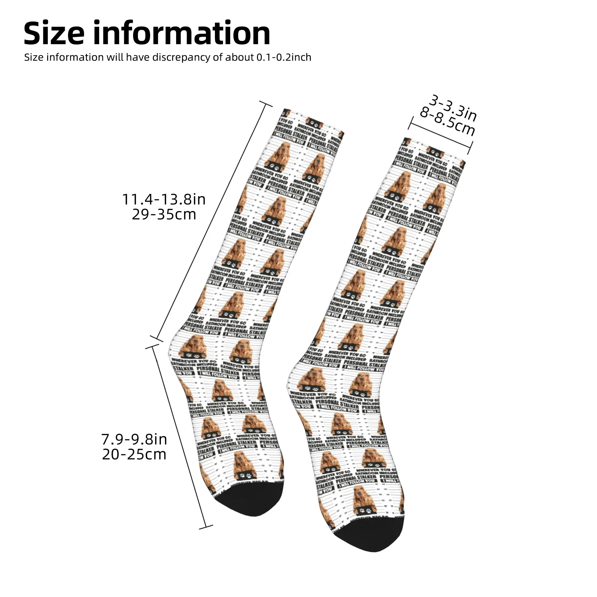 All Seasons Crew Stockings Funny English Cocker Spaniel Puppy Sayings Socks Harajuku Funny  Long Socks Accessories for Men Women