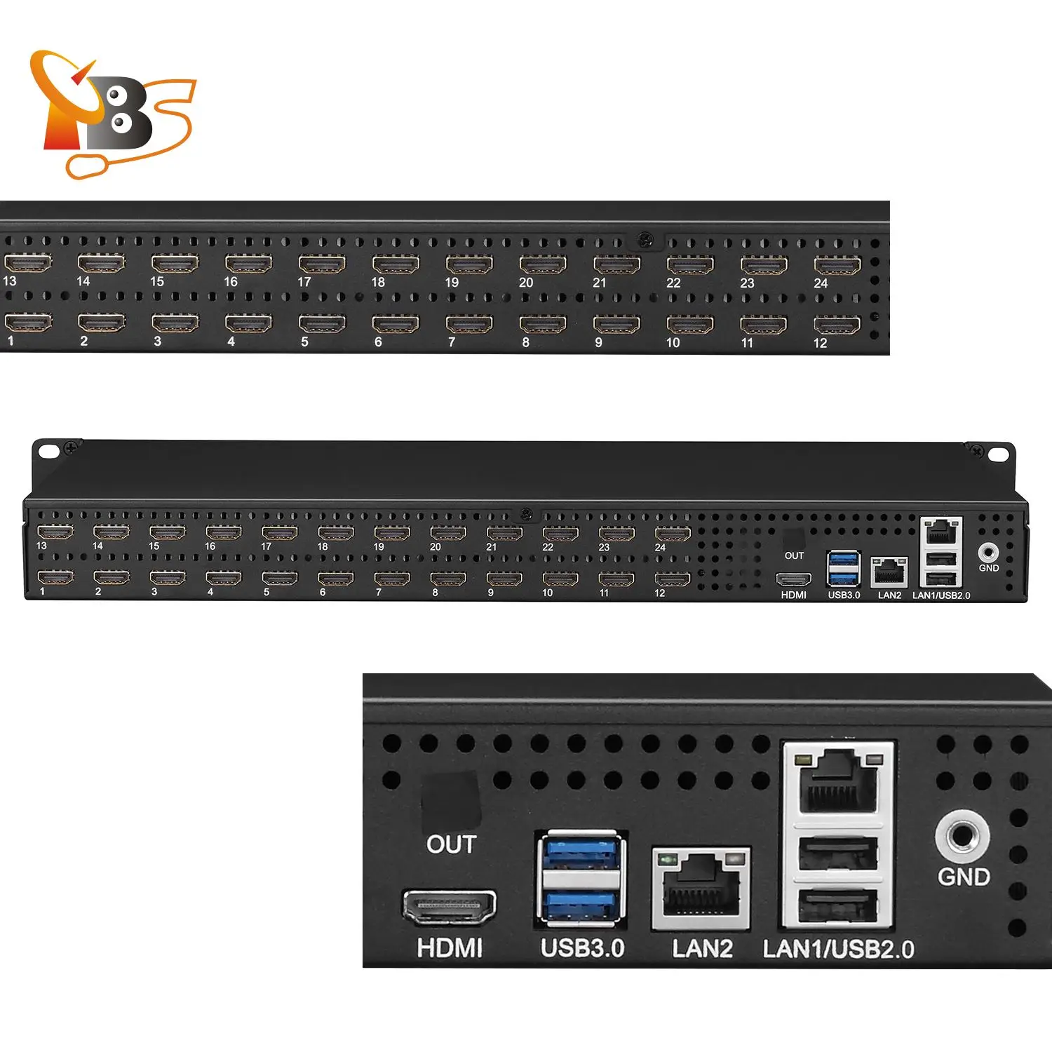 TBS2824 1U 24-قناة 4K H.265/H.264 HDMI جهاز تشفير الفيديو البث المباشر RTMP(S)/SRT/UDP/HTTP /HLS جهاز تشفير IPTV الاحترافي