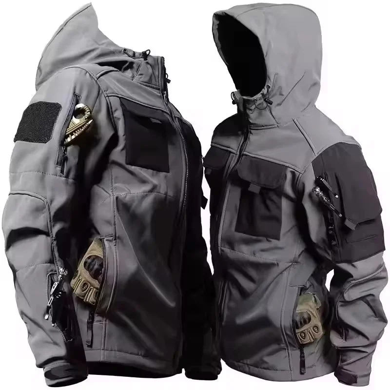 New Autumn WinterTactical Jackets Men Military Soft Shell Waterproof Windproof Hooded Jacket Outdoor Functional Multi-pockets 69 Sd7bb9ff4d30b4ff190792e46b77f1065n