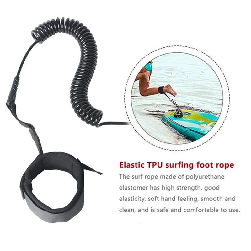 -ESTR مقود لوح التزلج مقود مجداف مريح الكاحل الكفة مرونة الساق القدم حبل حزام لوازم لعشاق ركوب الأمواج