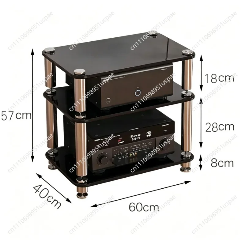 3 Tier Audio Rack Anti Vibration Amplifier Bracket 304 SUS Speaker Cabinet Frame E1 Board For Amplifiers Sound Box Audio Shelf