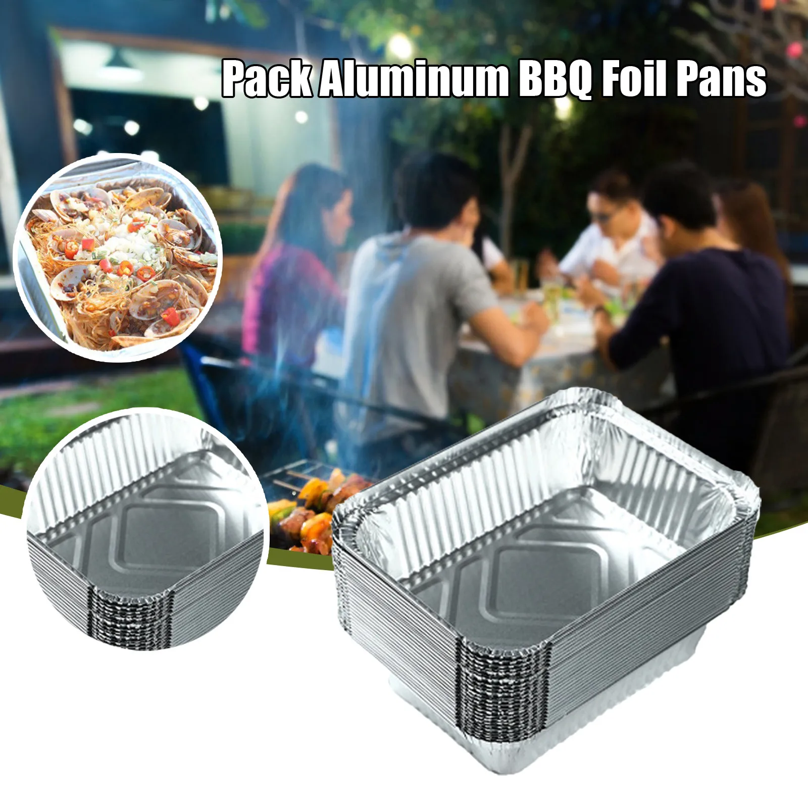 

20pcs Aluminum For Barbecue Household Foil Special Aluminum Foil Baking Throwaway Grill Pans Barbecue Tools Bbq Accessories