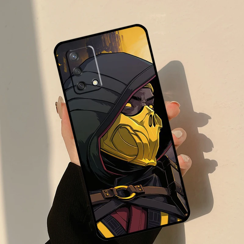 حافظة مورتال كومبات لهواتف OPPO A5 A9 A31 A53 S A15 A16 A17 A52 A72 A54 A74 A94 A57 A77 A76 A96 A54S