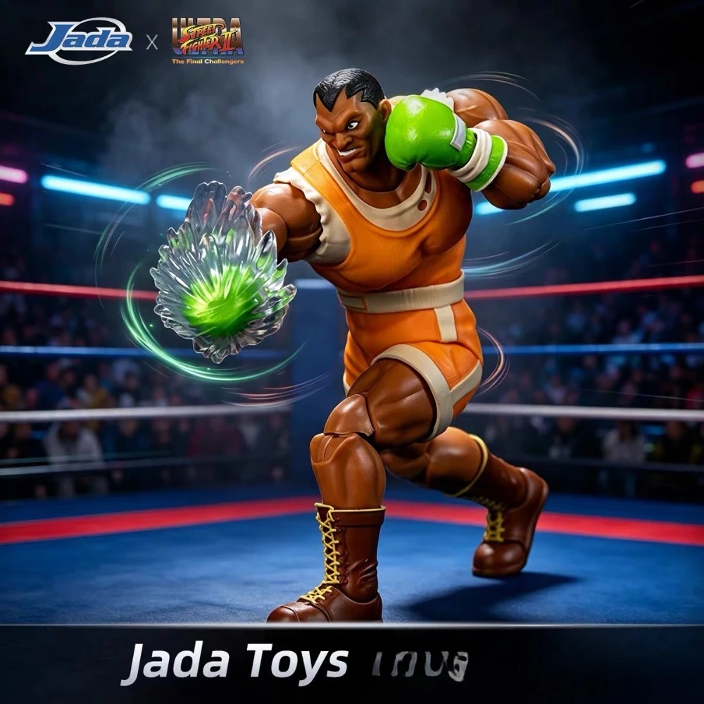 Jada Toys Ultra Street Fighter II Balrog Player 2 Orange Ver 1/12 Scale Action Figure Boxing Champion Collectible Model Toy Gift