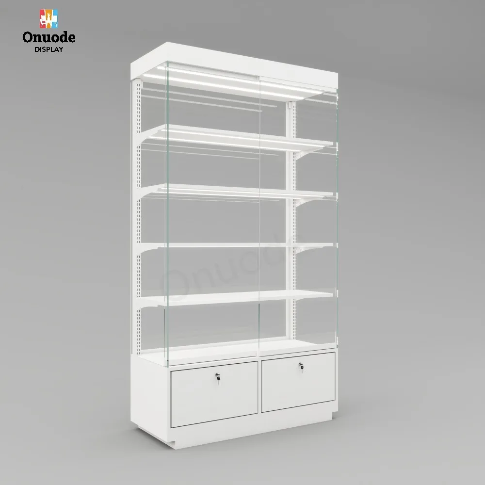 Custom.Custom Luxury Glass Jewelry Display Showcase & Display Shelf for Retail Stores & Shopping Malls