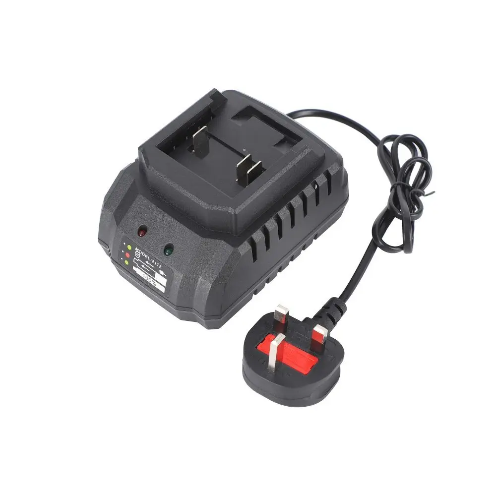 21V Lithium Battery Charger Ventilated Housing Corded Charging Power Tool Charger Indicator Lights Plastic Battery Charger Dock