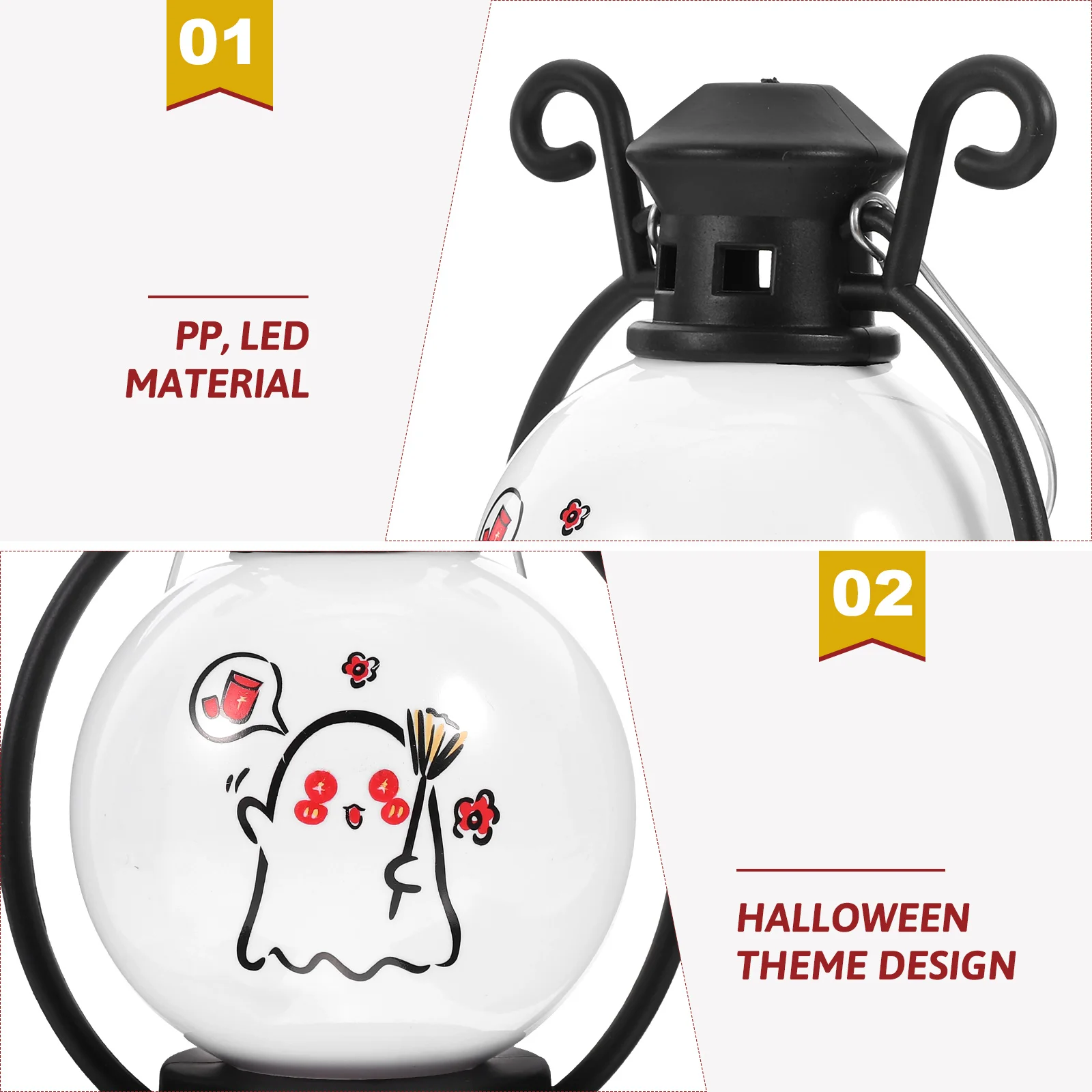 

Halloween Lantern Light Operated Led Night Lamp Plastic Decorative Halloween Party Home Decorations Indoor Outdoor
