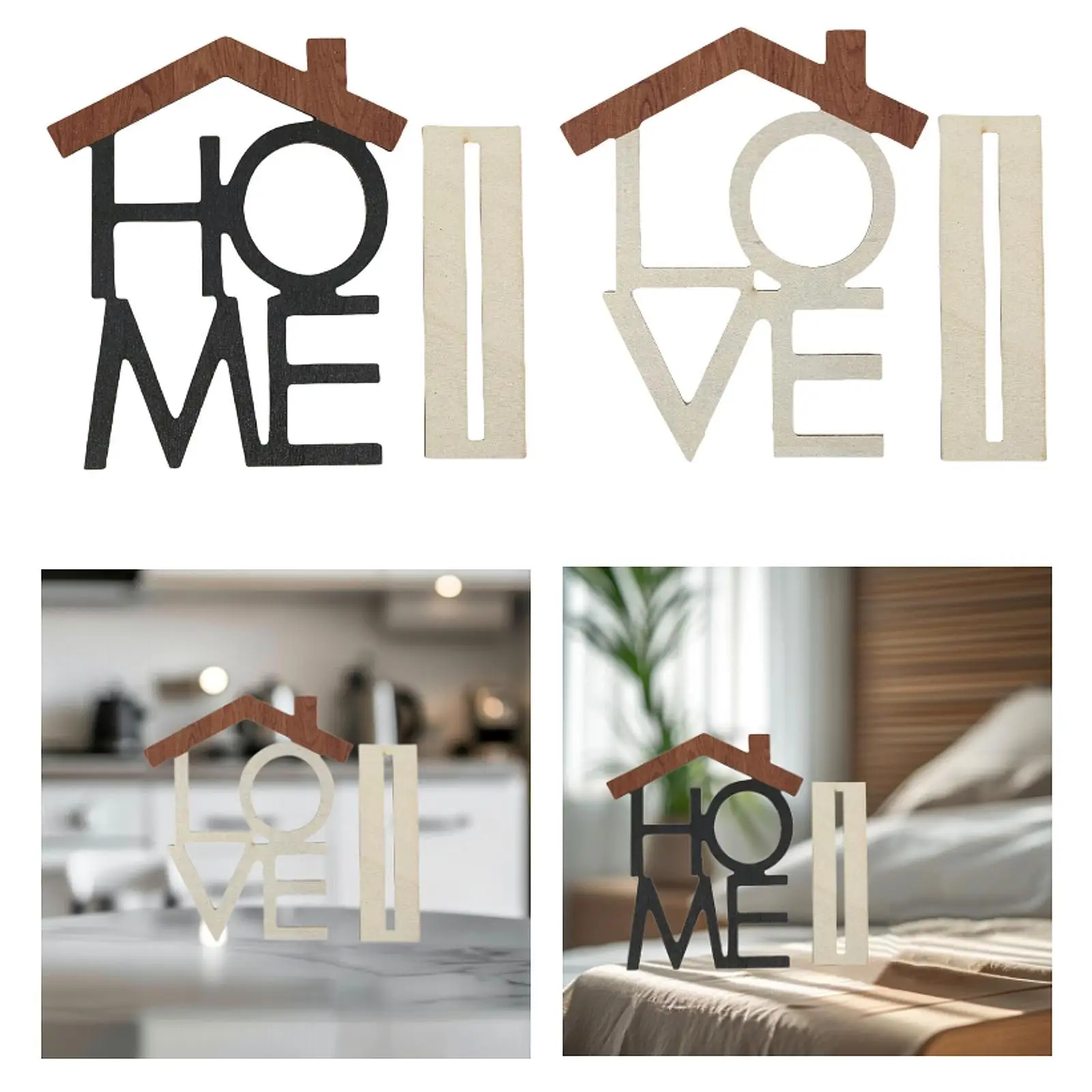 Wooden Sign Home Tabletop Centerpiece Tabletop Wooden Table Decorations Wooden Letter for Dinner Coffee Bookshelf Farmhouse Xmas