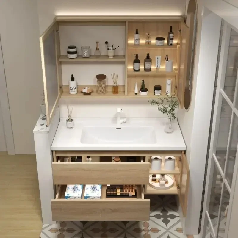 Bathroom Cabinet Decorations SmallShelves Jewelry Closet Display Mirror Cabinet Gadgets Archivadores Trendy Furniture
