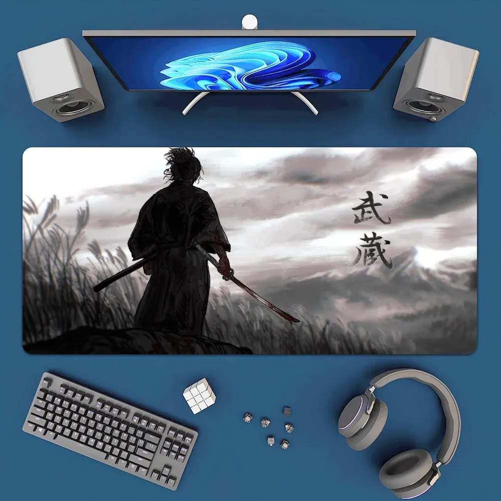 Comic Vagabond Miyamoto Musashi Mousepad Office Large Mouse Mat Keyboard Mats Rubber PC Computer Game Big Anti-slip Mice Mat