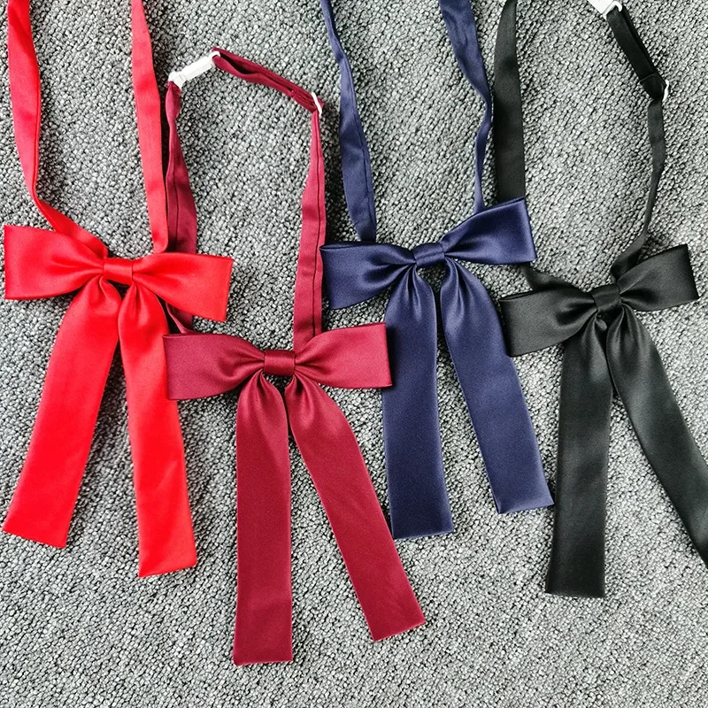 

Girls JK Uniform Bow Ties Adjustable Bowtie Large Ribbon Neck Ties School Uniforms Accessories