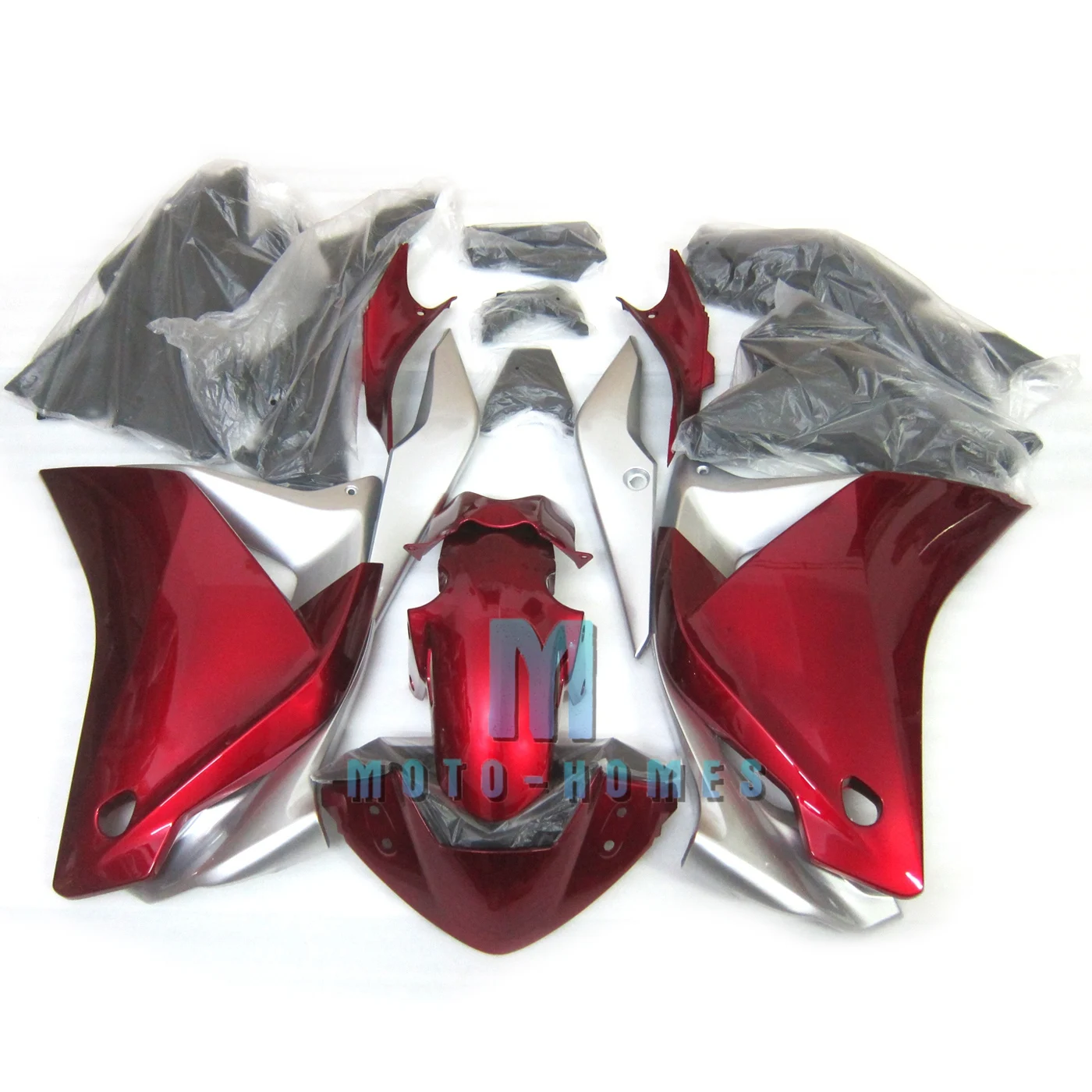 Kit de carénage ABS complet pour CBR 250RR 2008 2009 2011 2010 CBR250RR 08-11 100% Fit Injection Aftermarket Red Silvery