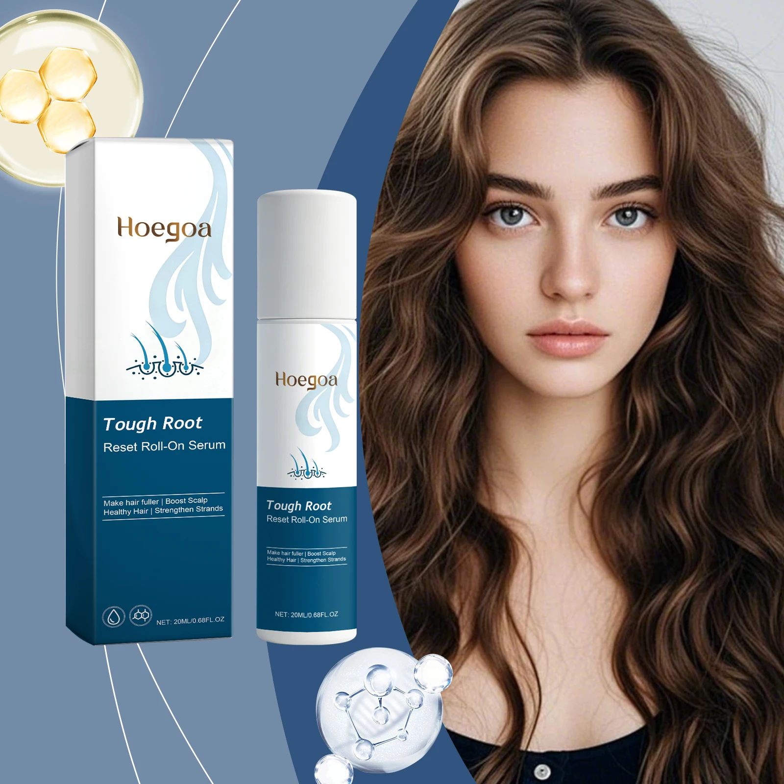 

Scalp Roller Serum - Gently Moisturizes the Scalp Leaves a Refreshing and Soft Skin Feel Everyday Massage Care Essence