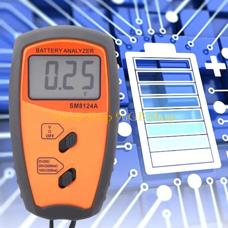 96GB Impedance Meter LCD Display for Rechargeable Batteries Digital Tester