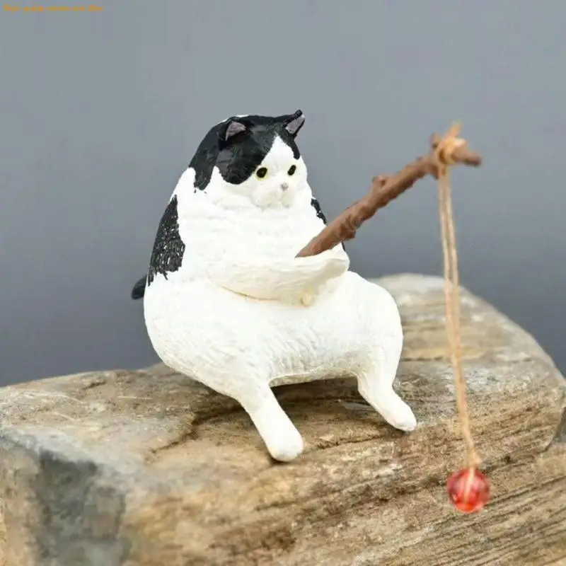 203F Fishing Ornaments Resin Figurine Aquarium Decoration Fish Landscaping