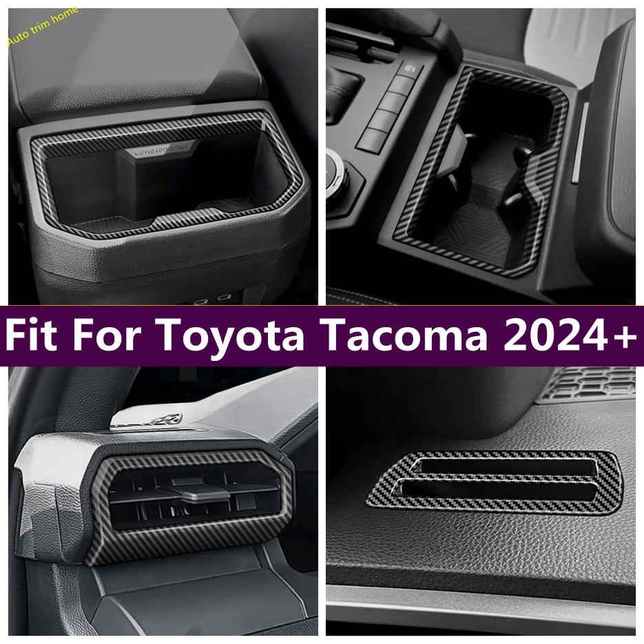 

Air Conditioning Vent AC Outlet Decoration Water Cup Bottle Holder Frame Cover Trim Fit For Toyota Tacoma 2024 2025 Accessories