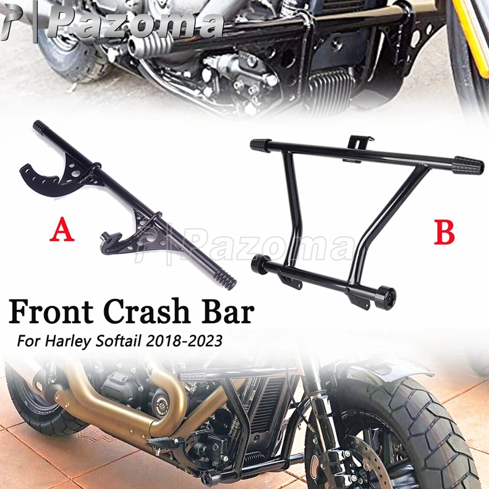 Engine Crash Bars Slider Bumper For Harley Softail 2018-2023 Street Bob FXBB FXBBS Low Rider FXLR FXLRS FXST Fat Bob FXFB FXFBS