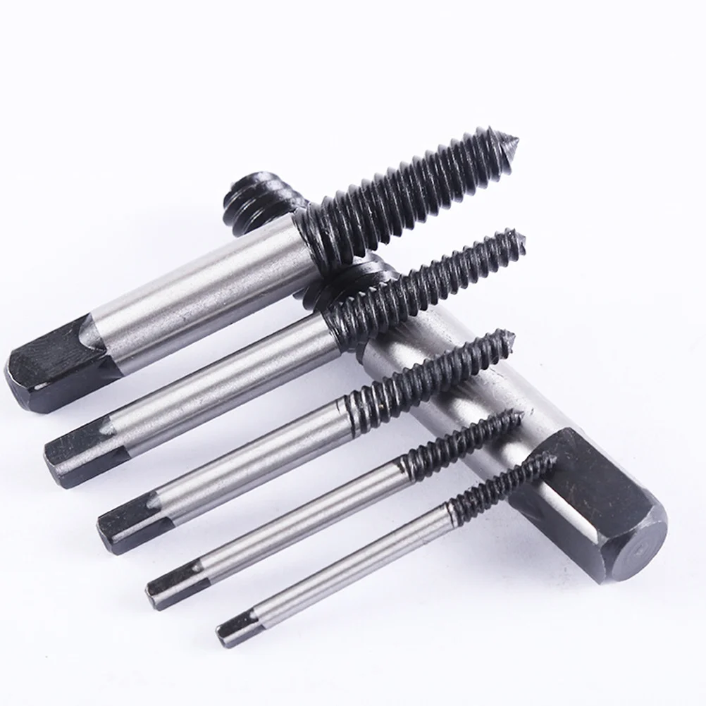 

6pcs Screw Extractor Auto Repair Tool Set Easy Out Steel Screw Remover For Damaged Bolts Studs Auto Accessories With Storage Box