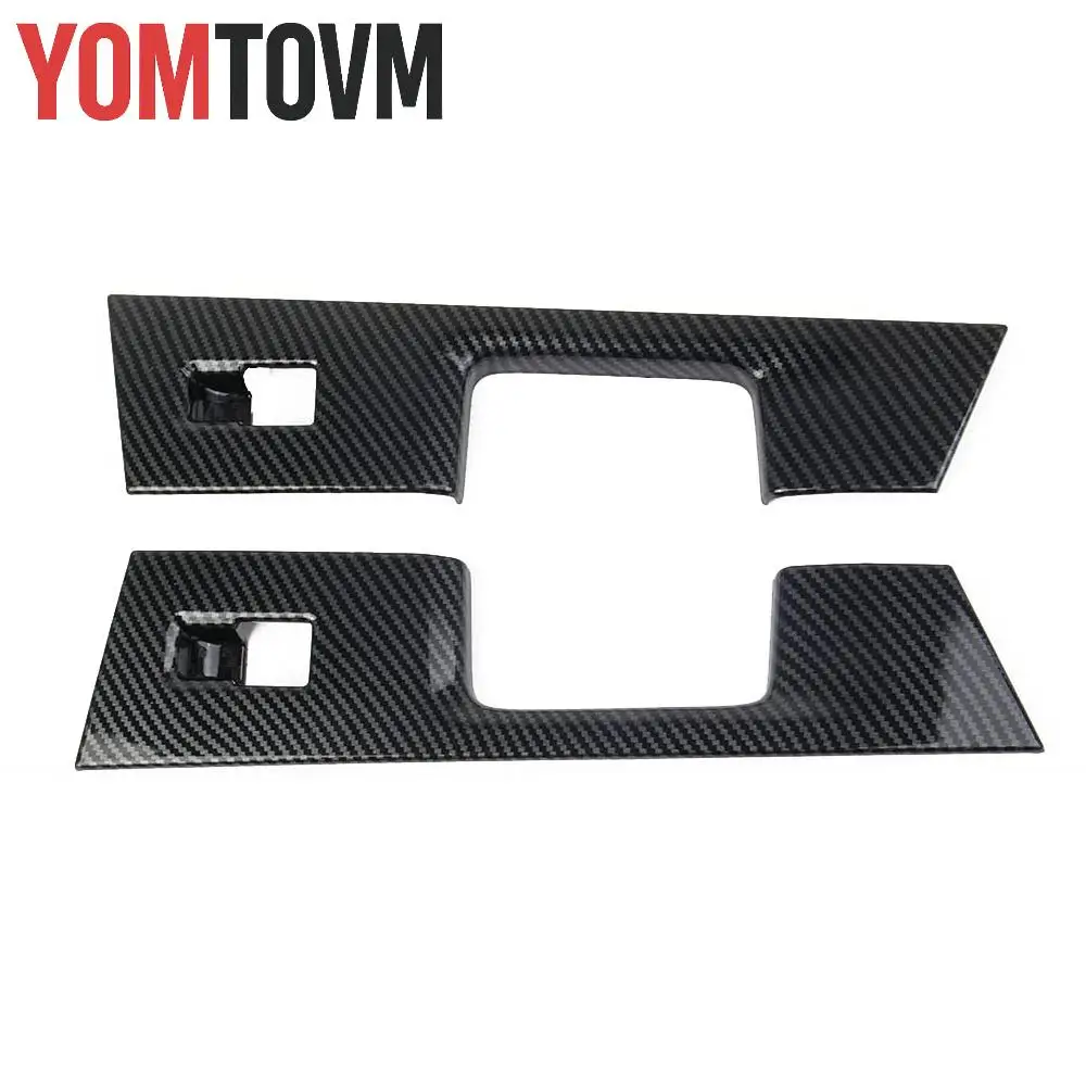 

Car Interior Decoration Accessories Carbon Fiber Rear Door Window Switch Panel Cover Trim for Ford F-150 SuperCrew 2021-2022