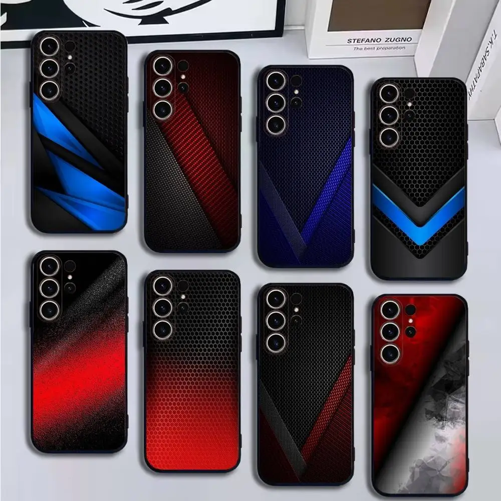 

C-Carbon Fiber Phone Case For SamsungS25,24,21,22,23,30,Ultra,20,Plus,Fe,Lite,Note,10,9,Soft Black Cover