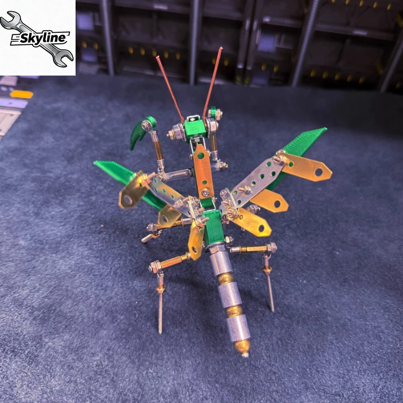 Steampunk Mechanical Insect Assembled Mantis Model Creative Handmade DIY Casual Toy