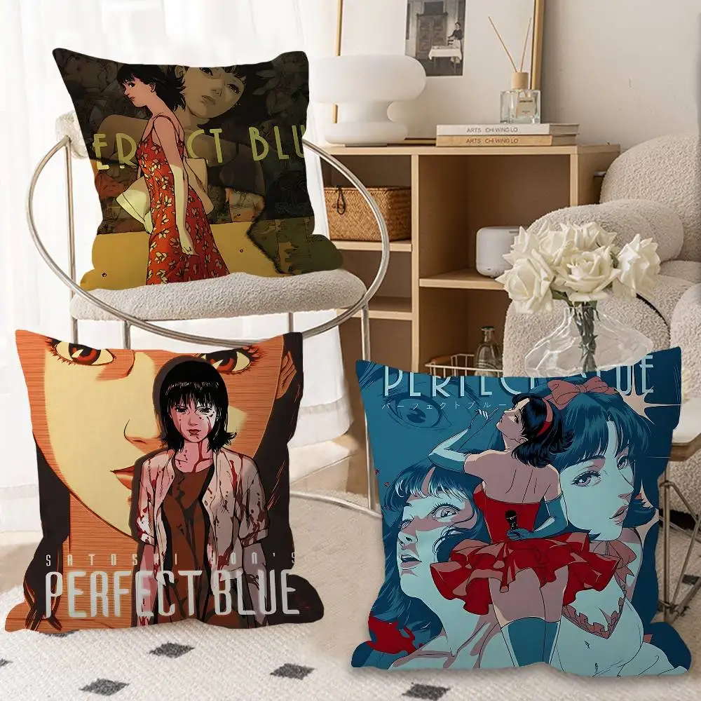 Perfect Blue Canvas Japanese Anime Horror Movie Personalized Pillow Dust Cover Bedroom Kids Party Decoration Pillowcase Birthday