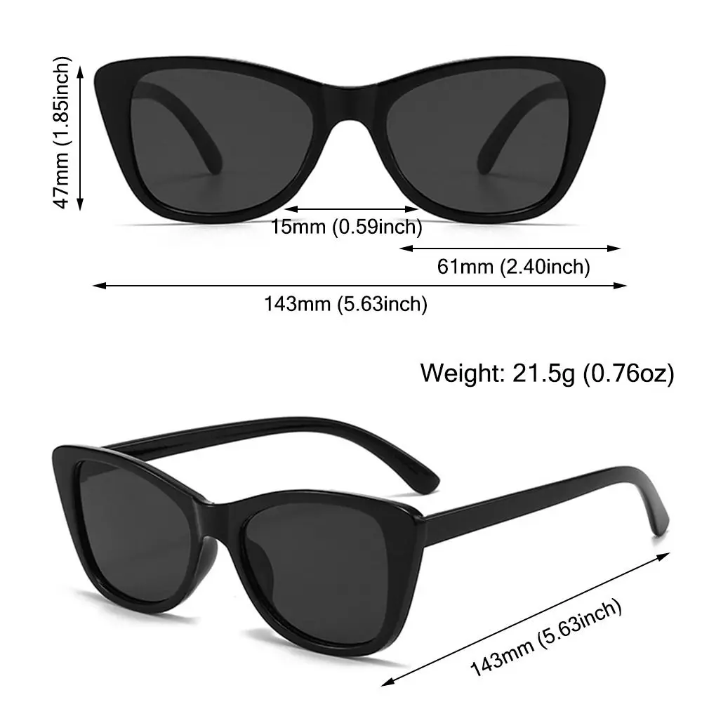 Puntelli per foto di strada alla moda Occhiali da sole Cat Eye Protezione UV400 Occhiali da sole vintage con montatura piccola Tonalità da esterno per le donne