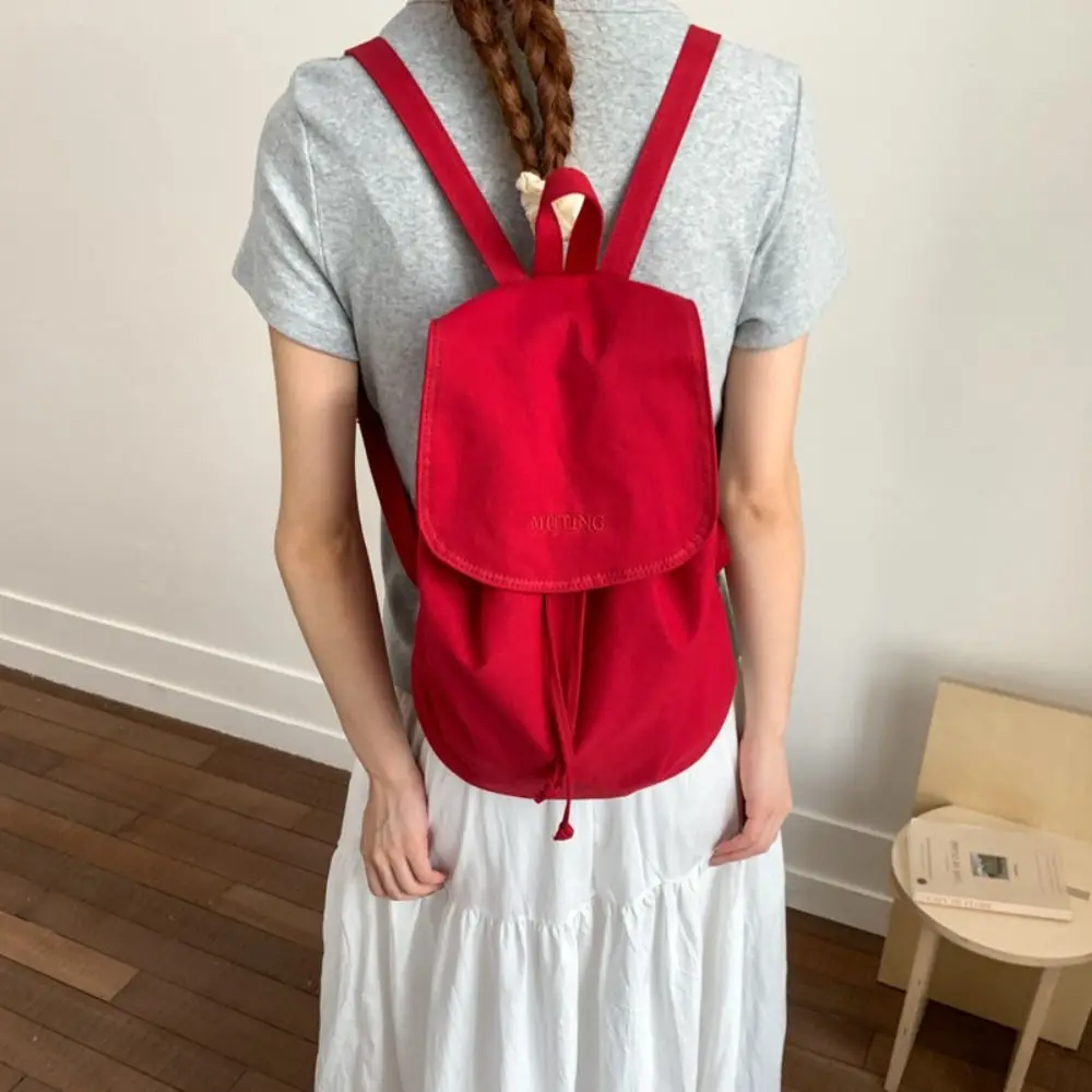 

Ins Simple Nylon Backpacks Large Capacity Solid Color Nylon Shoulder Bags Lightweight College Student Schoolbag Teenagers