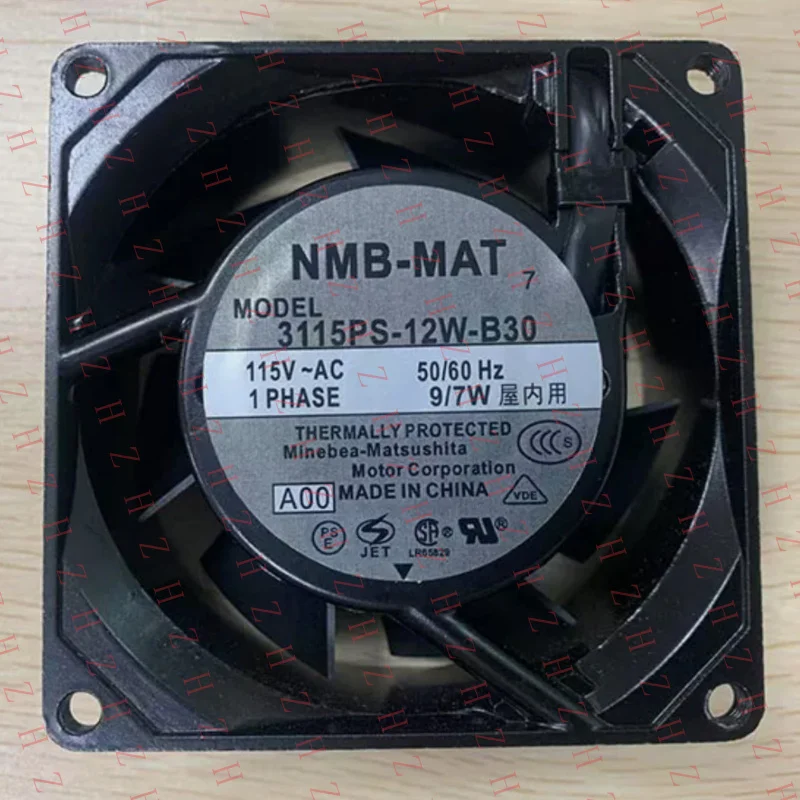 P+ 5PCS FOR NMB 3115PS-12W-B30 Cooling Fan 115VAC 9/7W 8CM 2Pin Plug-in Type 8038