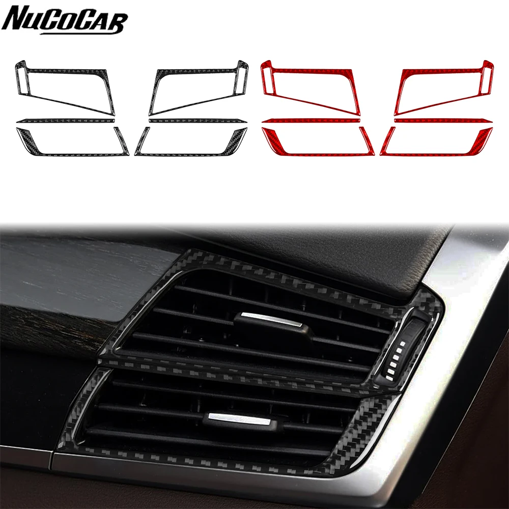 For BMW X5 F15 2014-2018 Carbon Fiber instrument Air Conditioning Vent Panel frame Car Accessories Interior Decorative Stickers