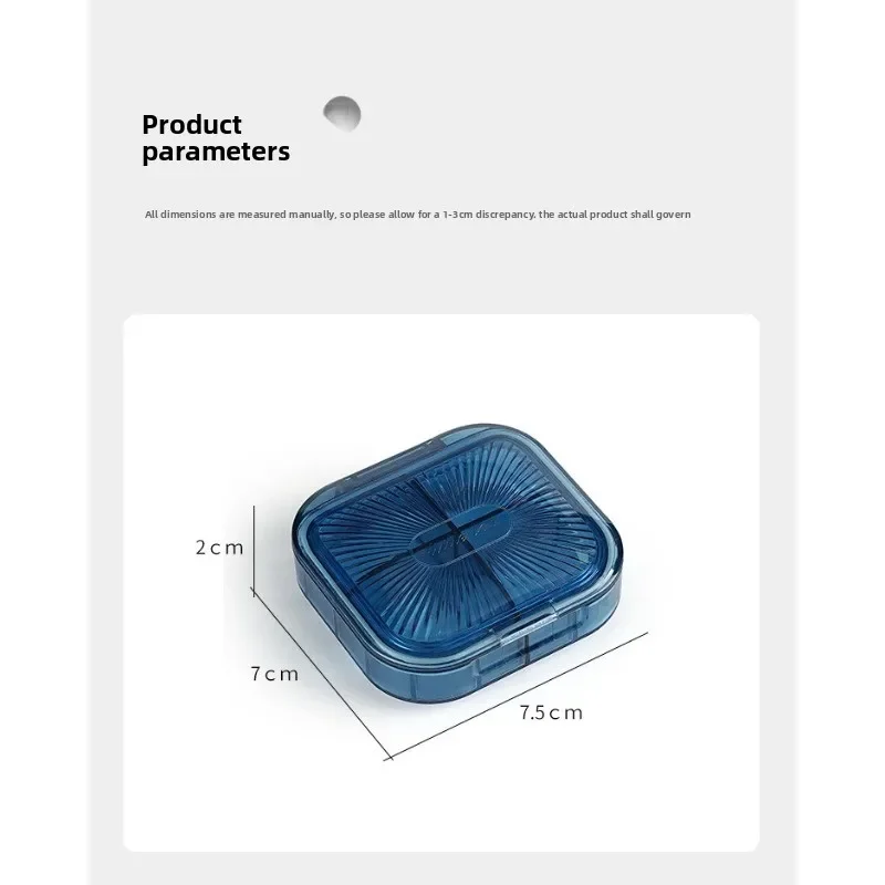 Small Medicine Box Portable Mini Portable Morning, Middle and Evening Reminder Medicine Storage Sealed Medicine Box