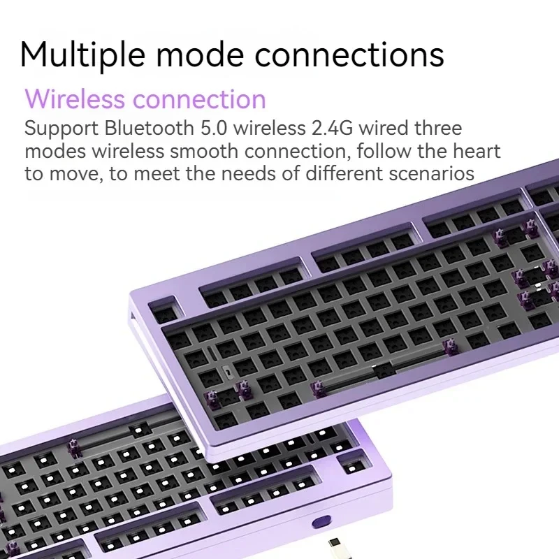 Imagem -05 - Kit de Teclado Mongeek M5w Original Personalizado Troca Quente Adaptado para Interruptor de Pinos Dinâmico Rgb Cnc Alumínio bt 2.4g sem Fio