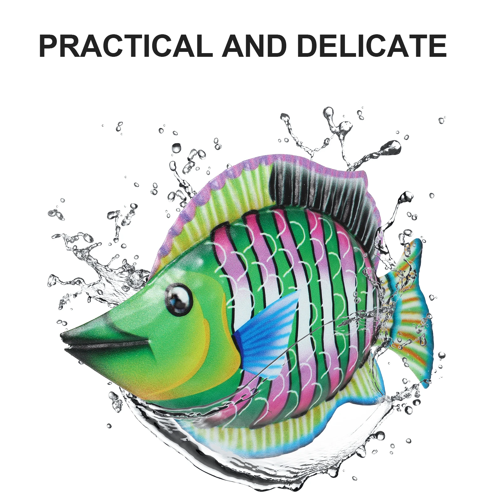 Stylish Iron Hanging Ornament Home Garden Wall Decor Vivid Colorful Fish Decoration Lightweight Wall Hanging Door Decor