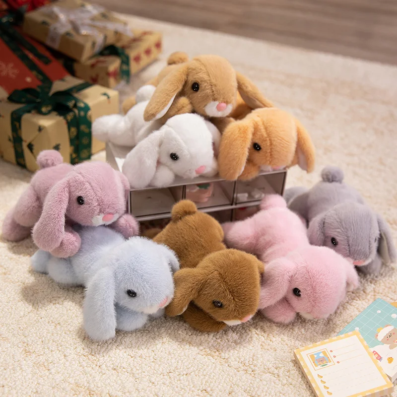 New Kawaii Anime  20/30cm Prone Posture Long Ears Animals Bunny  Soft ThrowPillow Dolls Baby Birthday Christmas Gifts Home Decor