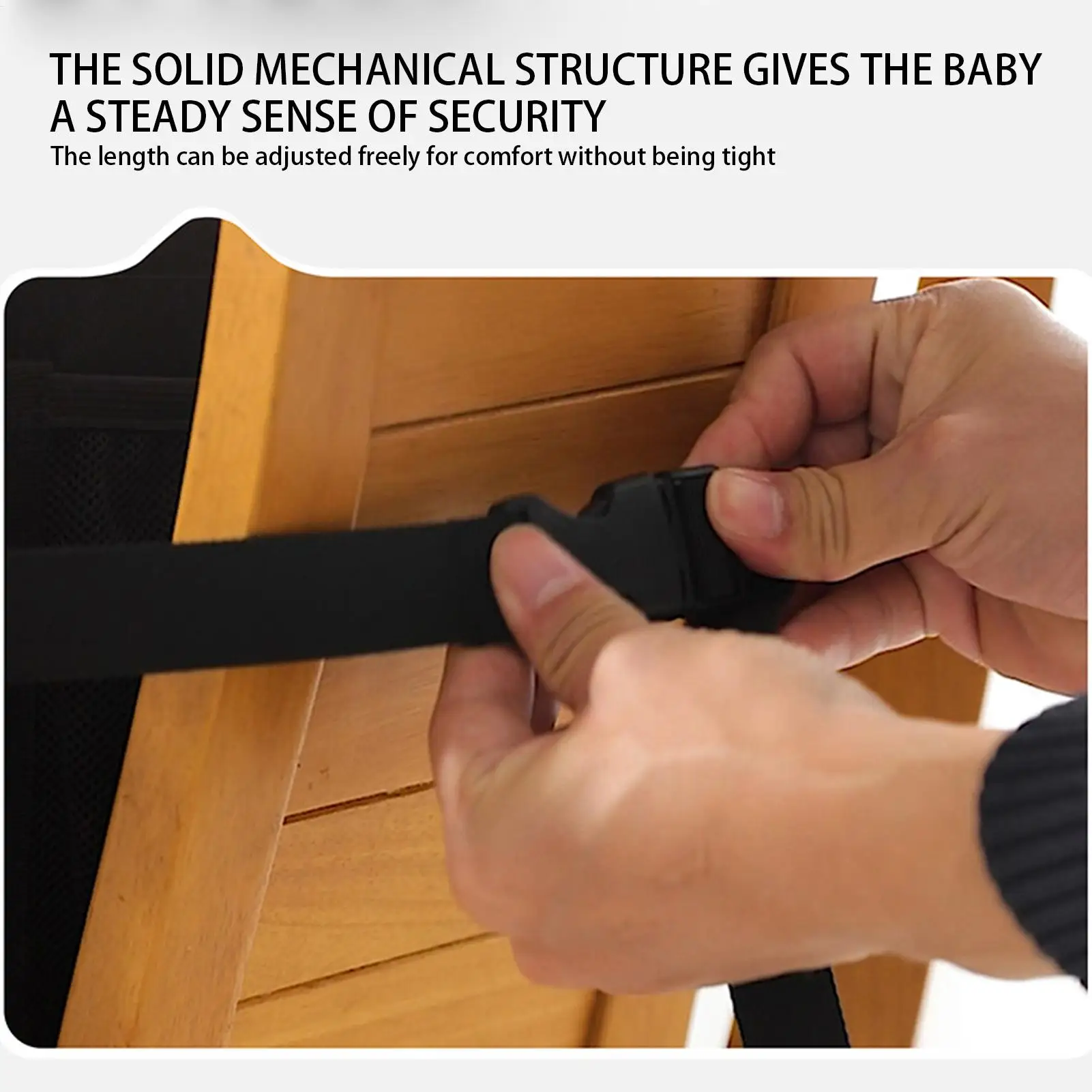 Booster Seat For Table Baby Booster Feeding Chair Adjustable Straps Non-Slip Bottom Thick Support For Home Kitchen Dining