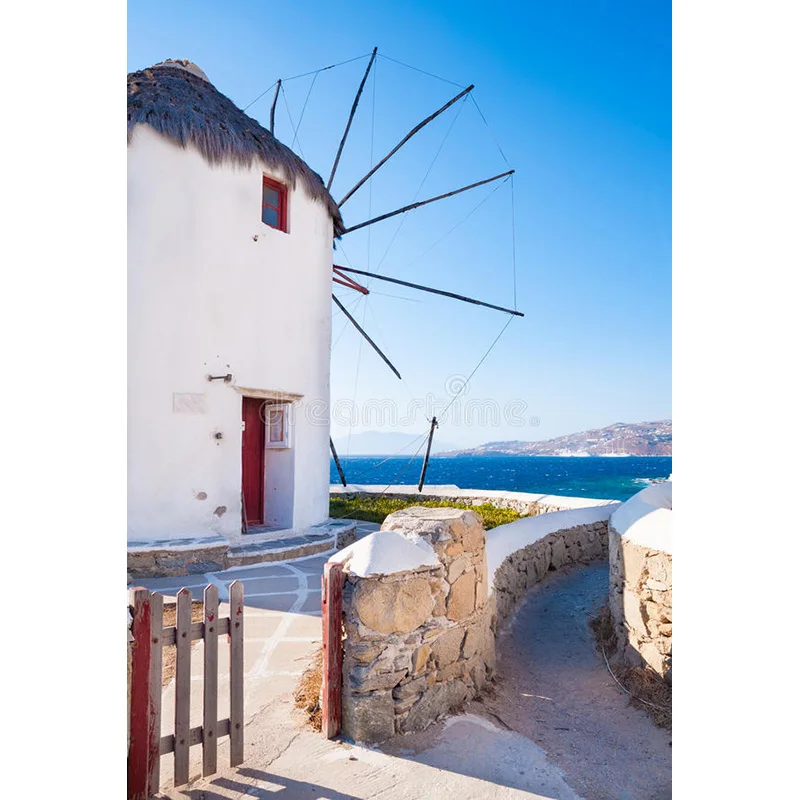 NITREE European Style Retro Street Seaside Scenery Wedding Photos Newborn and Pet Photography Background Props  JDH-06