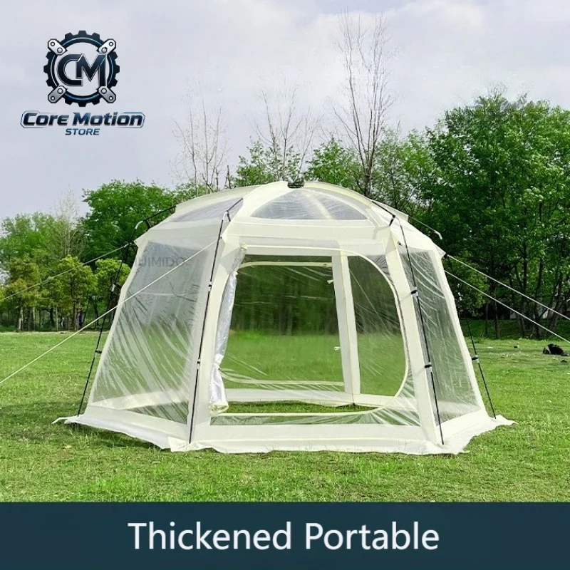 Outdoor Folding Tent Travel Portable Camping Tents Waterproof Pop-up Thickened Leisure Transparent Shelters Camping Supplies